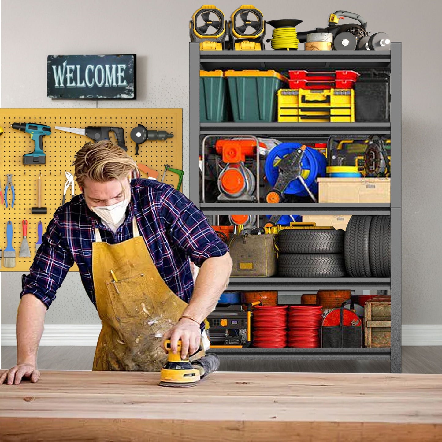 Adjustable Garage Shelf