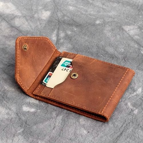 Retro Mens Compact Personalized Drivers License Holder Minimalist Design