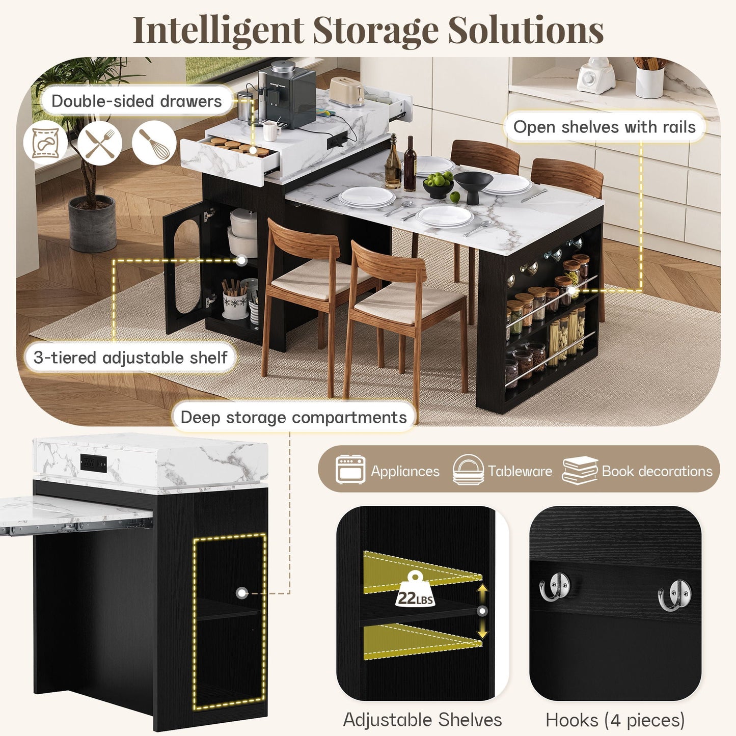 Extendable Dining Table With Folding Top