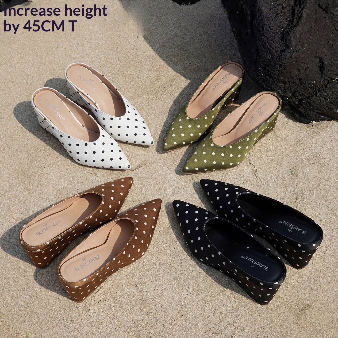 Elegant And Classic Polka-dot Wedge-pointed-toe Pumps
