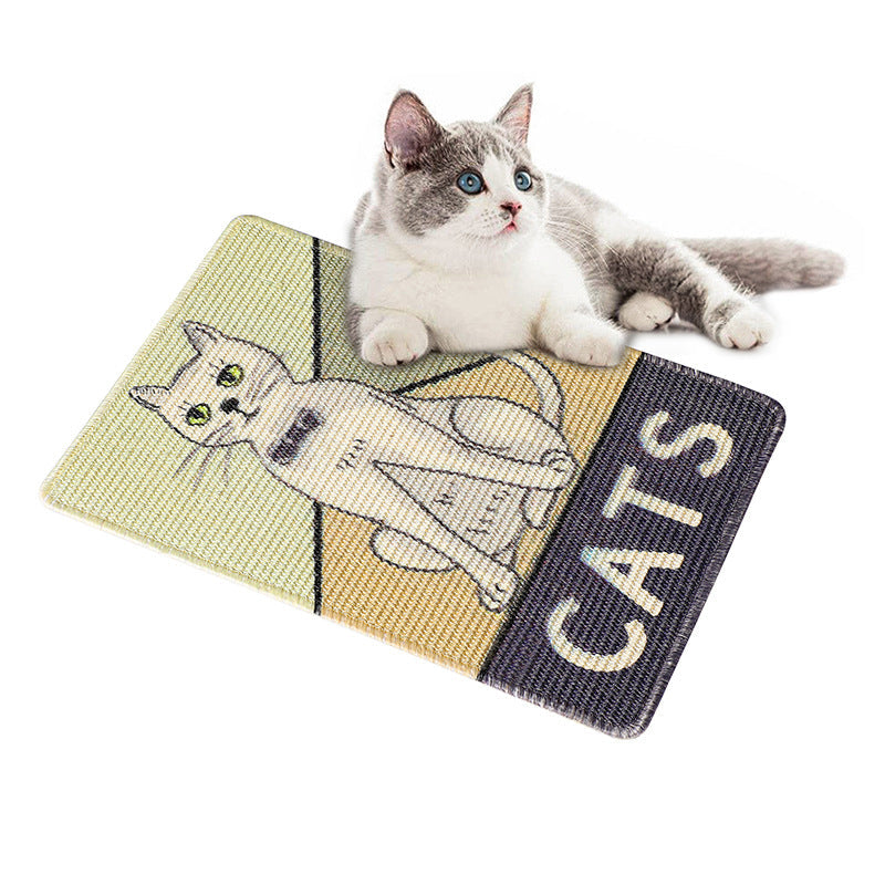 Printed Sisal Cat Scratching Pad No Dandruff Can Be Pasted