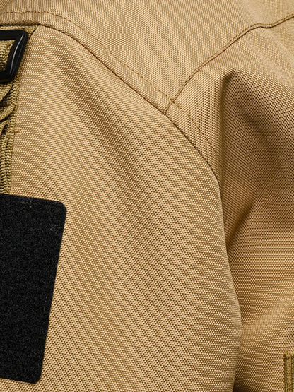 Men's Full Size Multi Buckle Water-Resistant Jacket Plus Size