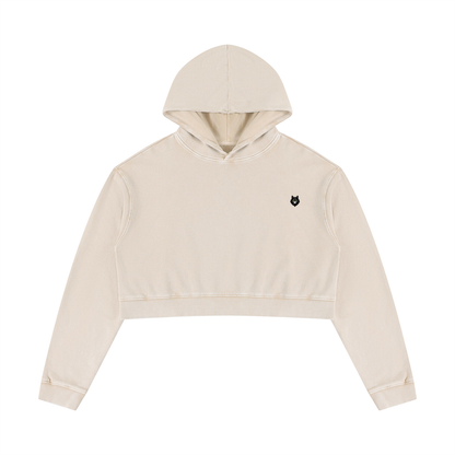 Loki & Ivy Women’s Mineral Washed Crop Hoodie