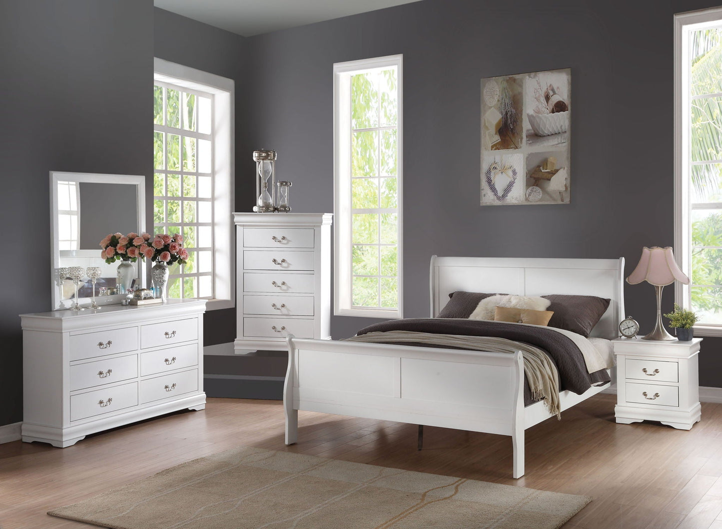 Louis Philippe Sleigh Bedroom Set