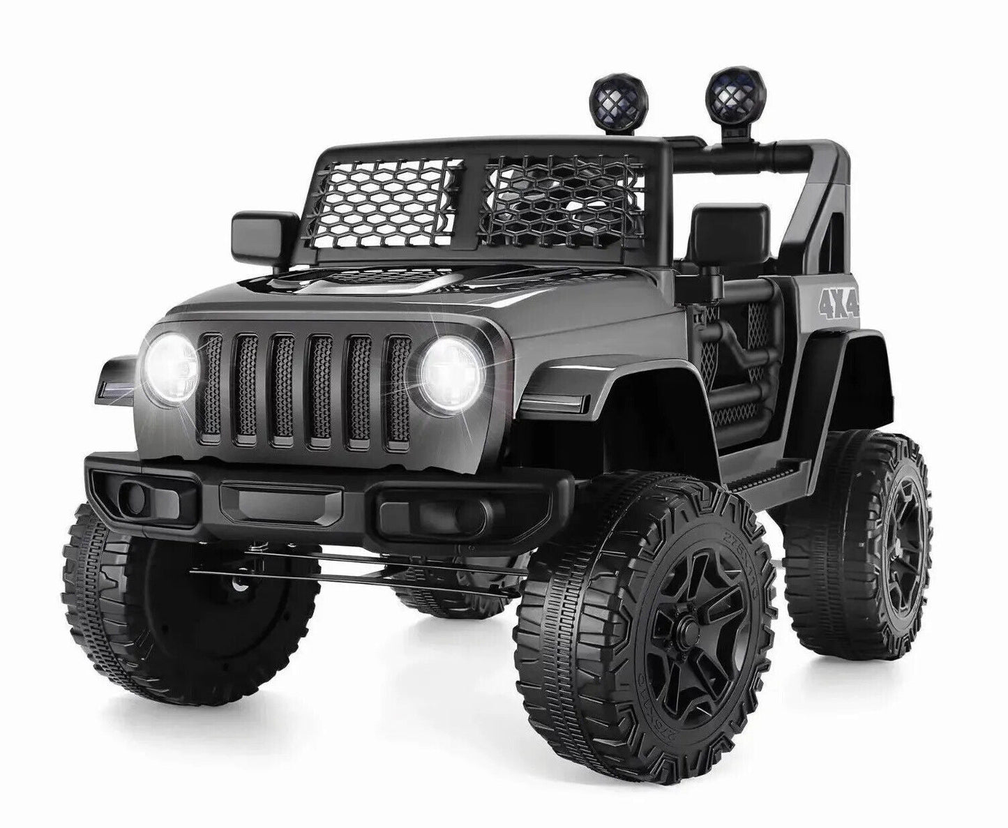24V/12V Kids Electric Jeep with Remote Control, 3 Speeds, and LED Lights