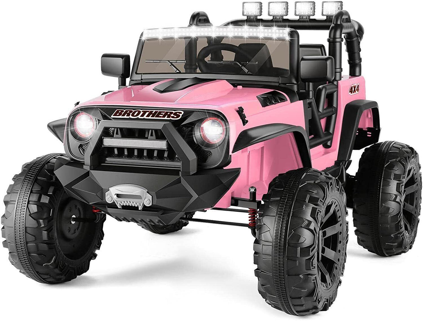 24V/12V Kids Electric Jeep with Remote Control, 3 Speeds, and LED Lights