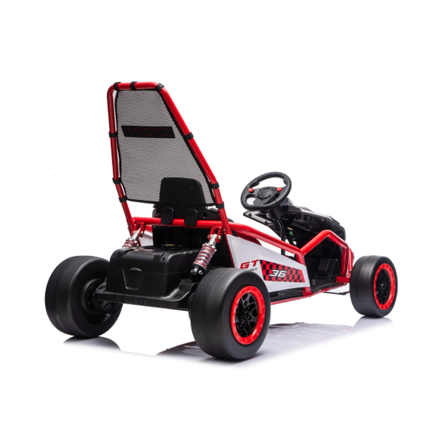24V 400W Kids Electric Drift Go-Kart With Roll Cage, Bluetooth And Safety Harness (SAK82435)