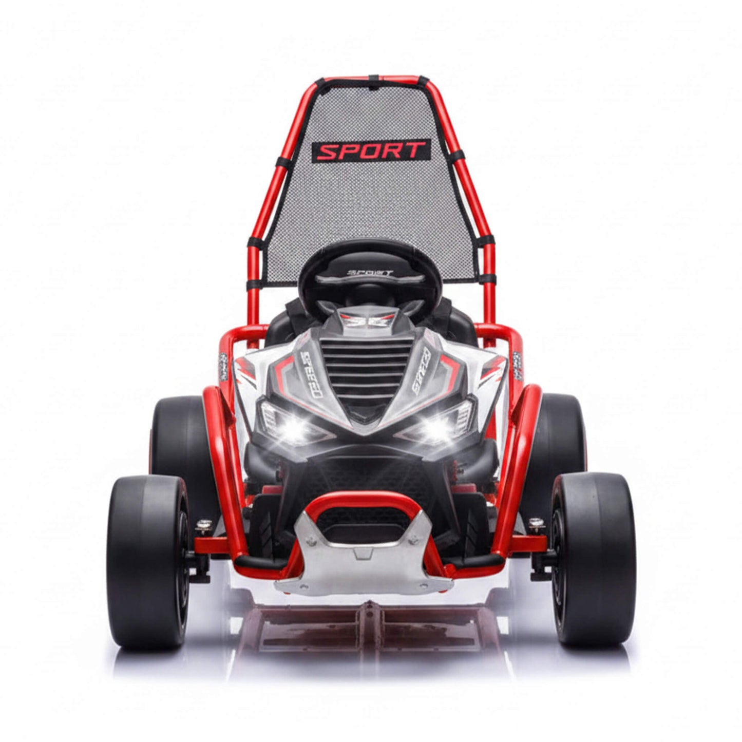 24V 400W Kids Electric Drift Go-Kart With Roll Cage, Bluetooth And Safety Harness (SAK82435)