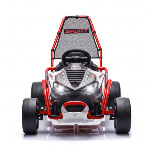 24V 400W Kids Electric Drift Go-Kart With Roll Cage, Bluetooth And Safety Harness (SAK82435)