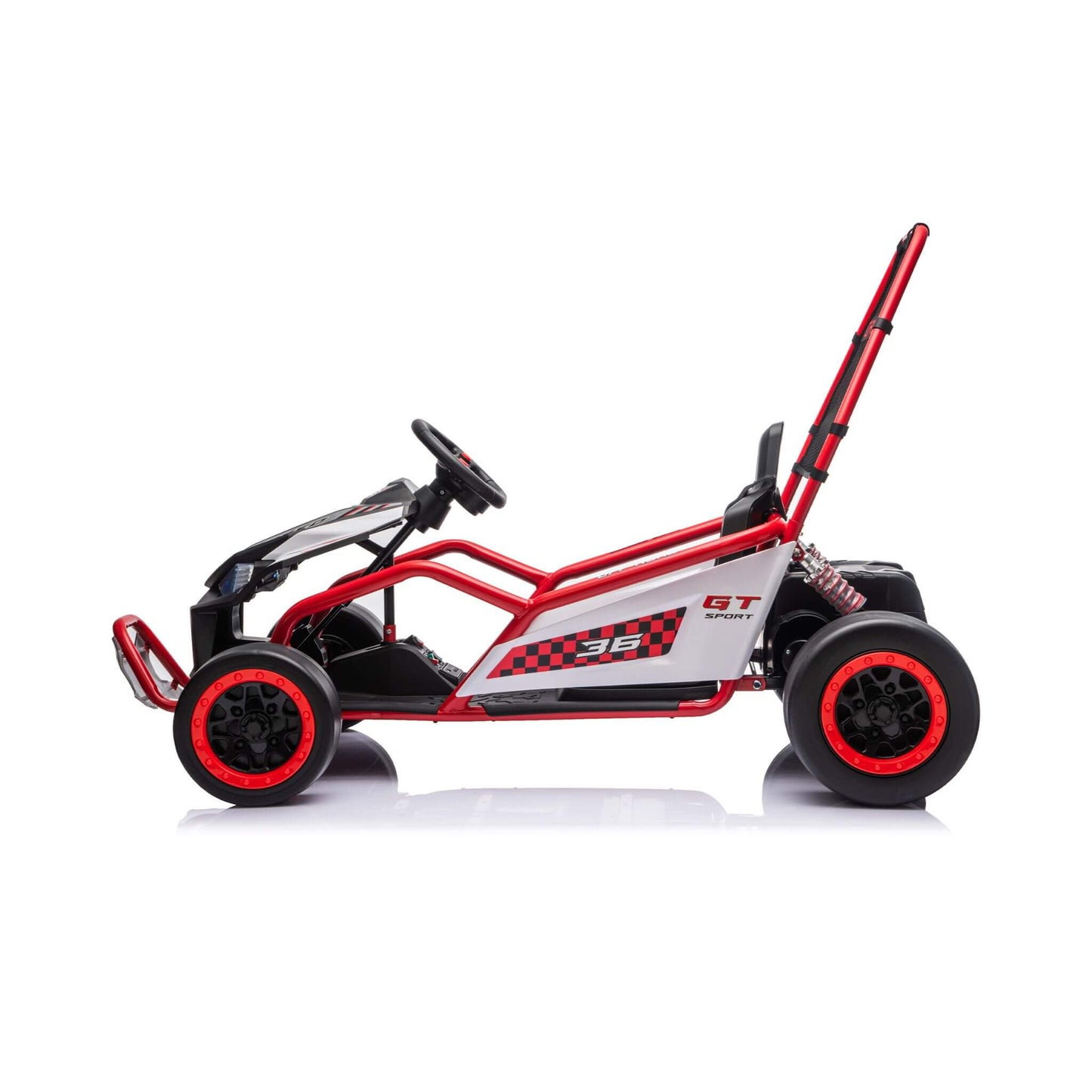 24V 400W Kids Electric Drift Go-Kart With Roll Cage, Bluetooth And Safety Harness (SAK82435)