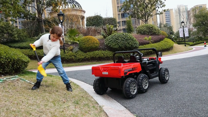 24V 4WD Electric UTV Dump Truck Car for Kids with Dump Bed - 2 Seater Ride-On Toy