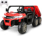 Hikole 24V 2-Seater Battery-Powered Kids Ride On Tractor with Dump Bed and RC Control