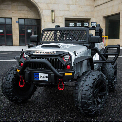 24V JEEP Double Drive Kids Ride-On Car with 200W*2 Motors and 12V9AH*2 Batteries - Parental Remote Control Included