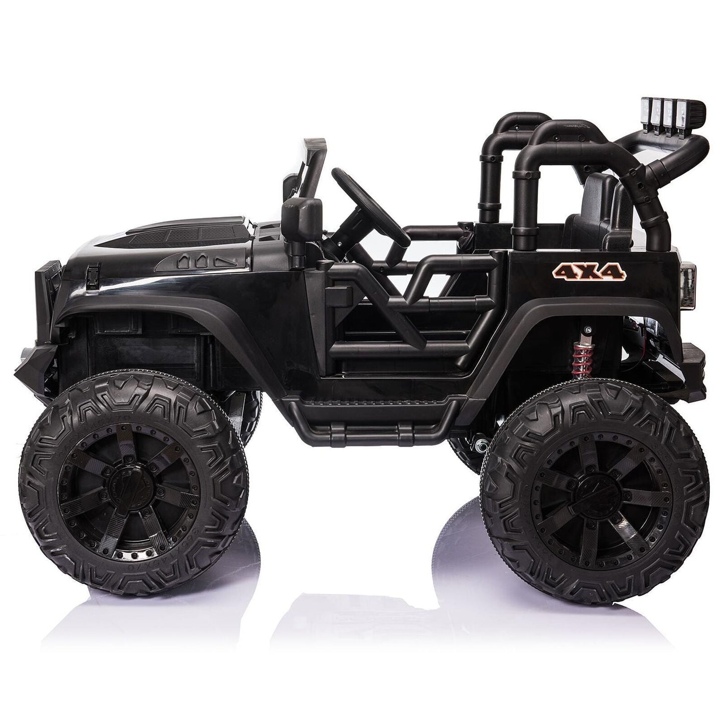 24V Kids Electric Jeep with Remote Control, 3 Speeds, LED Lights, and MP3 Player