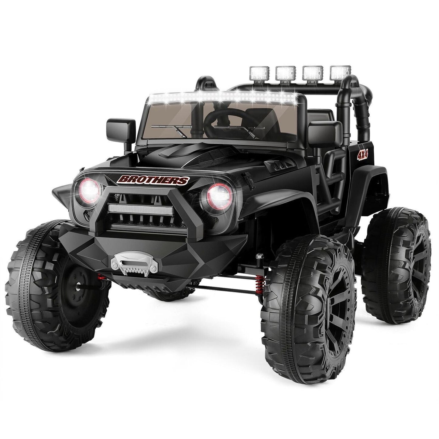 24V Kids Electric Jeep with Remote Control, LED Lights, MP3, and USB