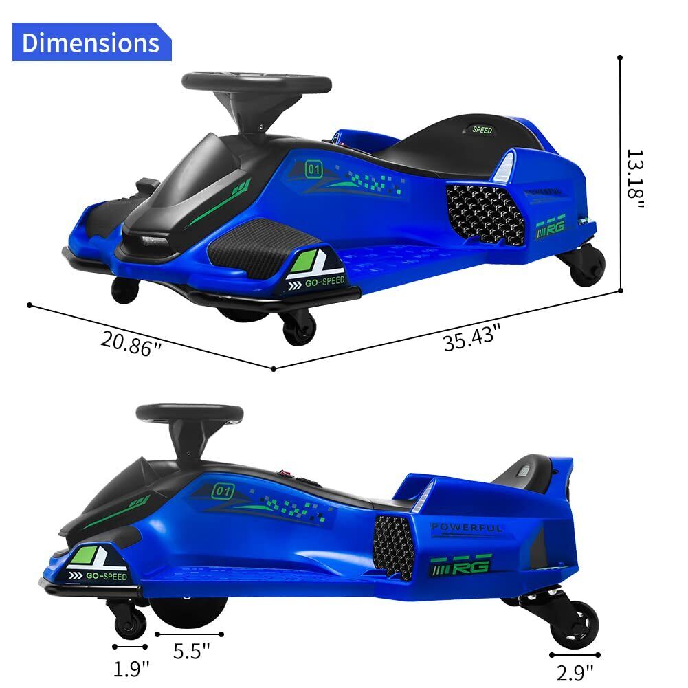 24V Kids Electric Racing Car with Drift Mode - Battery Powered Ride-On Vehicle