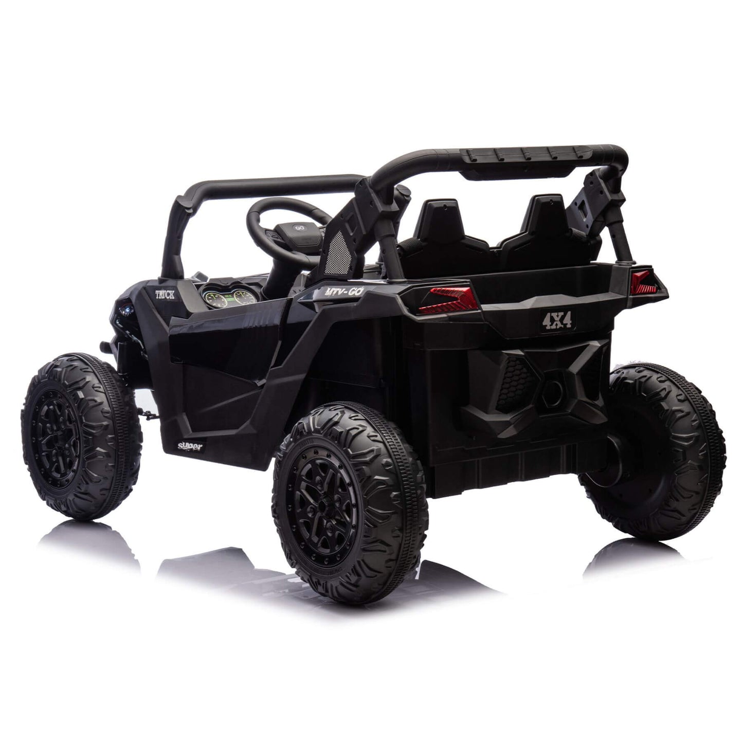 HIFINE 24V Two-Seater Kids Ride On UTV W/Parents Remote Control, for Age 3+, Black