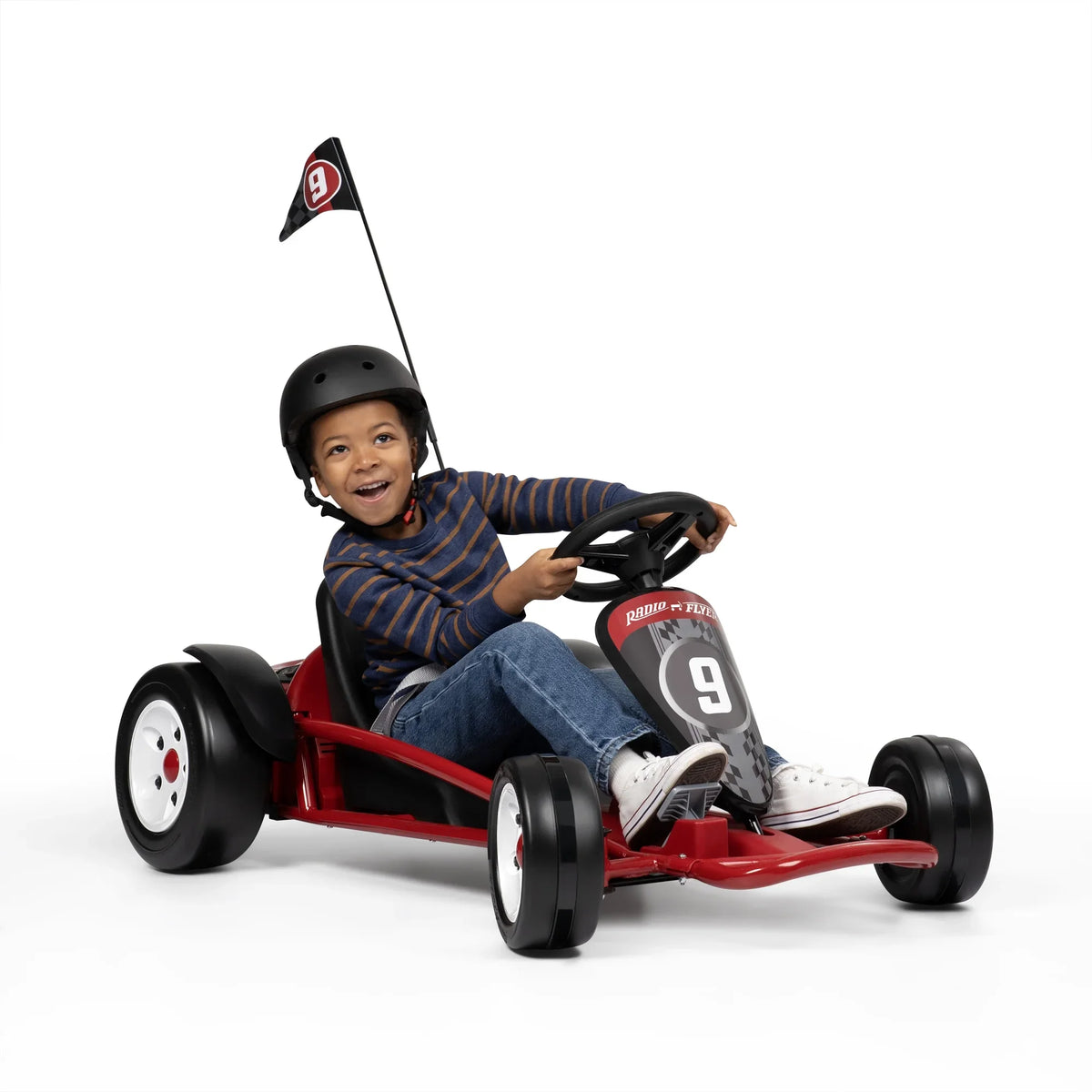 24-Volt Battery-Powered Outdoor Ride-On Go-Kart Toy for Ages 3-8 with Max Speed