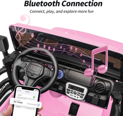 Electric 24V Kids Ride on Truck Car Jeep with MP3 Player, LED Lights, and Remote Control - 2 Seats