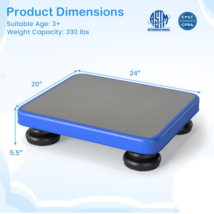 Kids Rebounder Bouncing Board 24x20" with Elastic Ropes