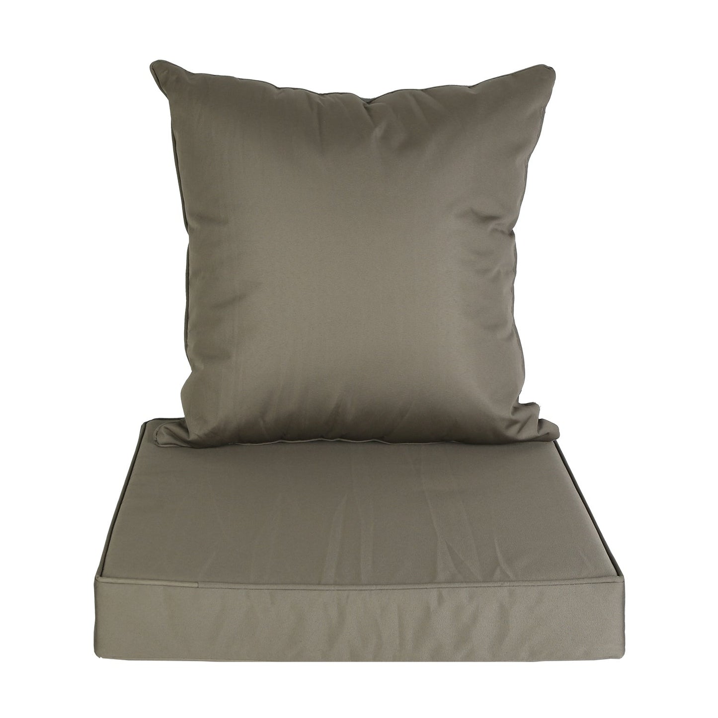 Outdoor Seat Cushion Set Waterproof Patio Furniture Cushion and Back Pillow Fade Resistant Deep SeatÊSet Chair Pad with Removable Cover for Chair Sofa