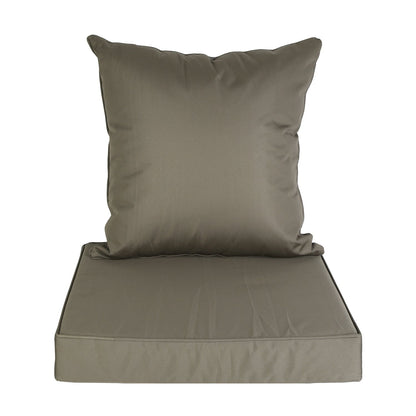 Outdoor Seat Cushion Set Waterproof Patio Furniture Cushion and Back Pillow Fade Resistant Deep SeatÊSet Chair Pad with Removable Cover for Chair Sofa