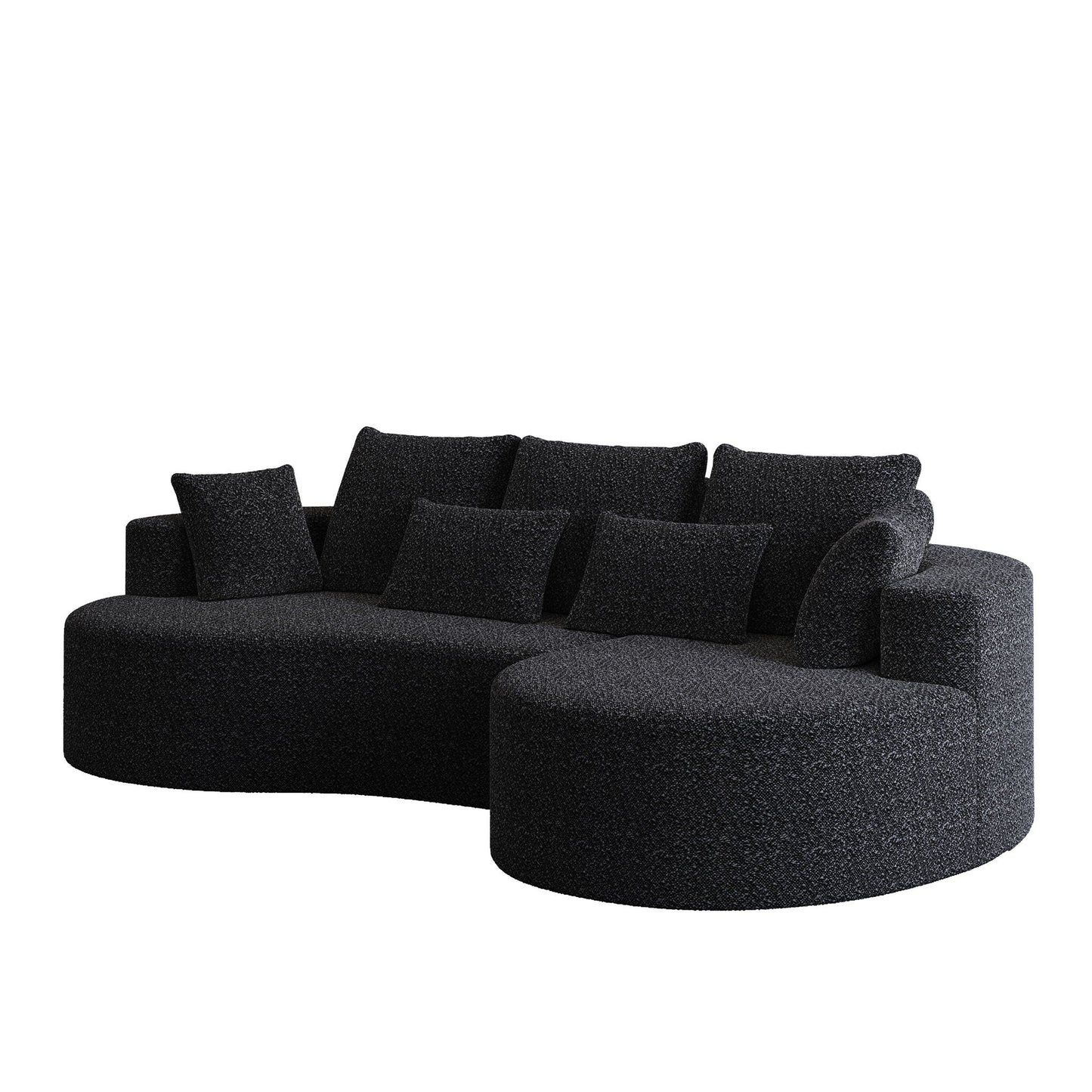 Curved Oversized Sectional Sofa With Extra Deep Seat
