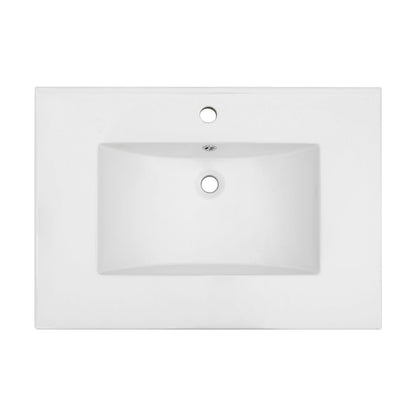 Premium Rectangular Vanity Top With Single Faucet Hole And Overflow