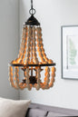 Large Beaded 4-Light Chandelier