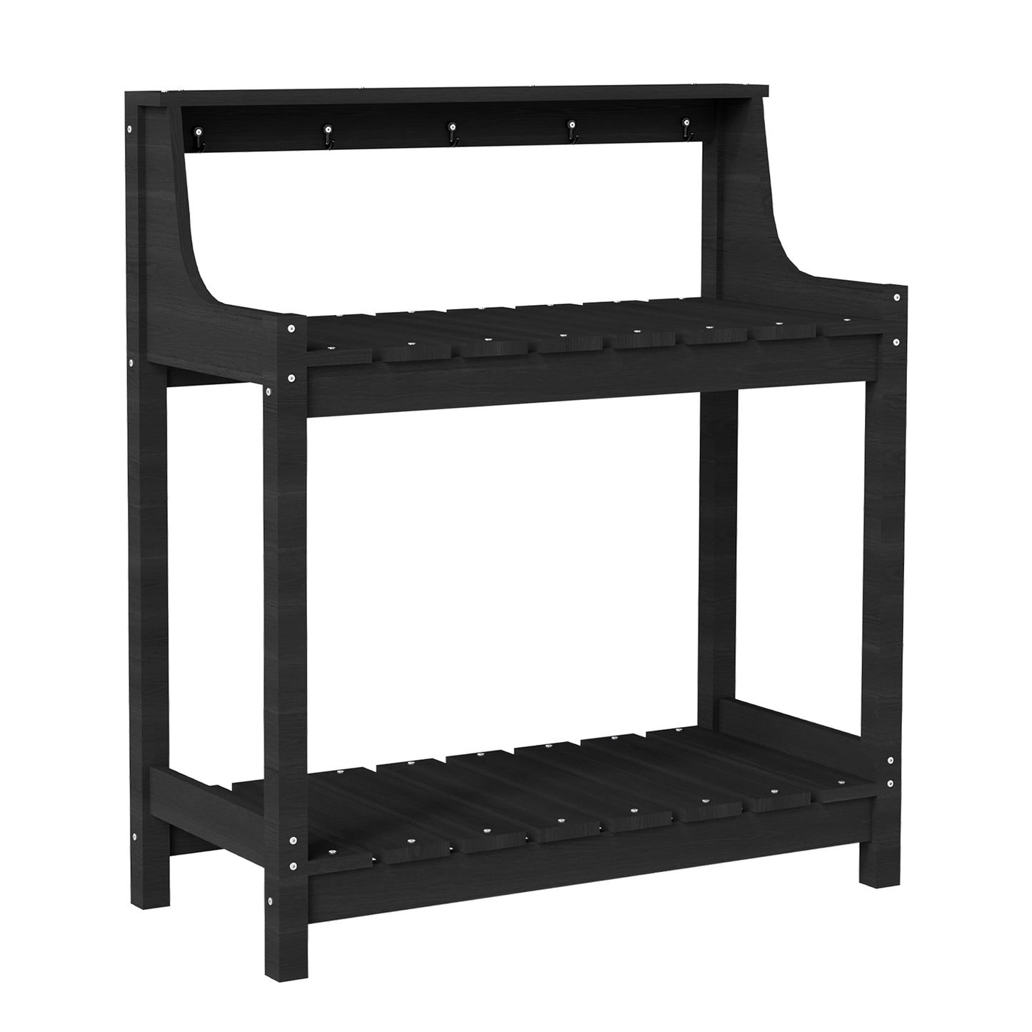 Potting Benches for Outside, HDPE Garden Potting Table with Storage