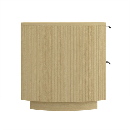 Olivia - Nightstand With 2 Drawers - Oak