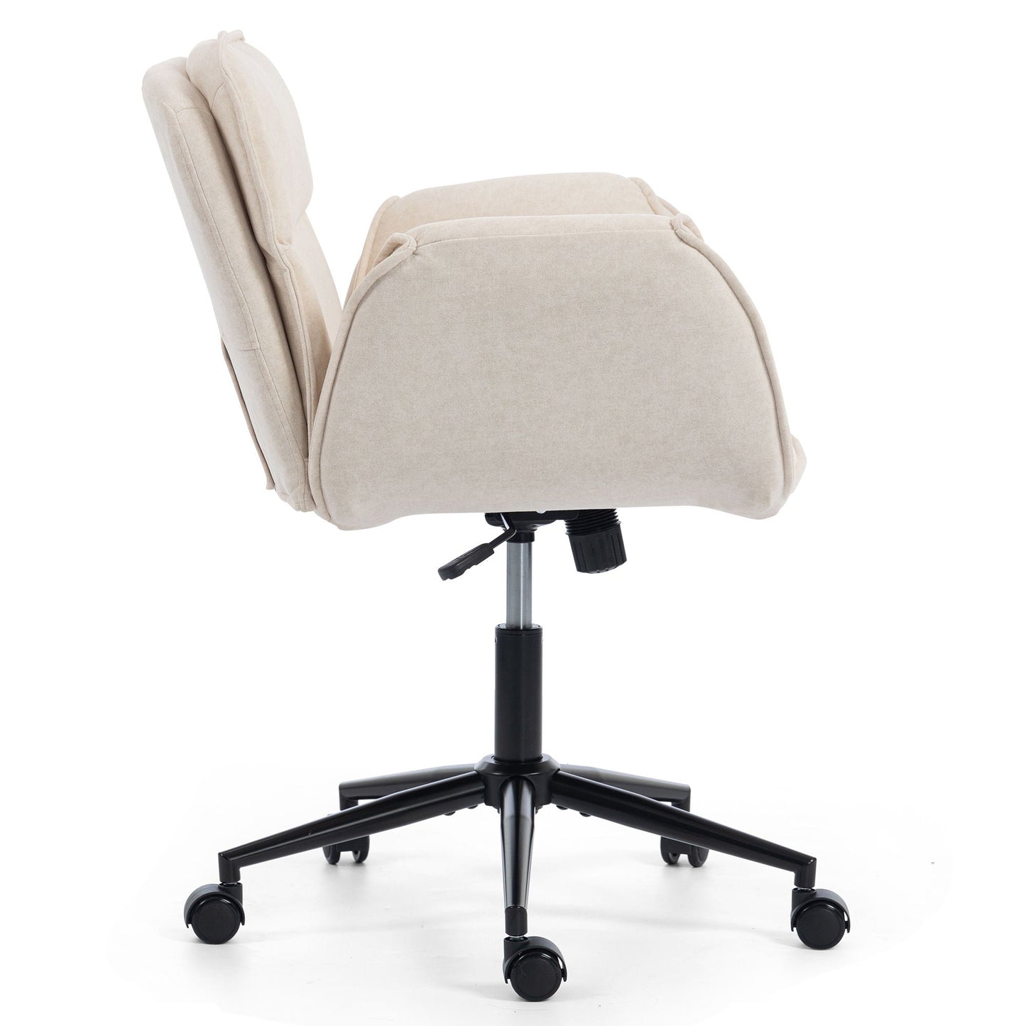 Criss Cross Swivel Desk Chair With Adjustable Armrests & Wheels For Home Office