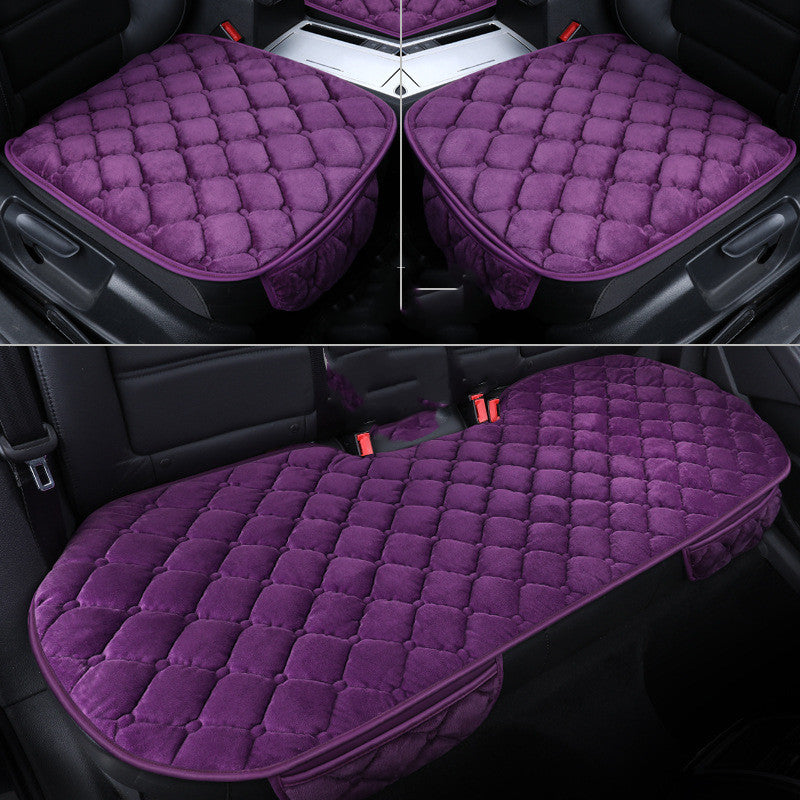 Winter Short Plush Backless Three-piece Seat Cushion