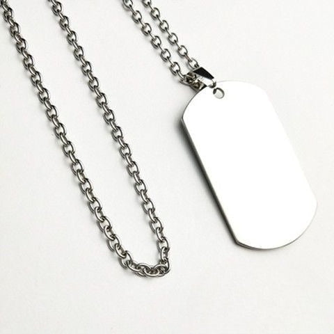 Custom Necklace Female Pendant Dog Tag Personalized Stainless Steel Ladies Birthday Gift