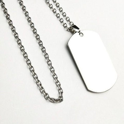 Custom Necklace Female Pendant Dog Tag Personalized Stainless Steel Ladies Birthday Gift