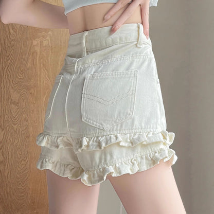 Women's Simple And Versatile High Waist Denim Shorts