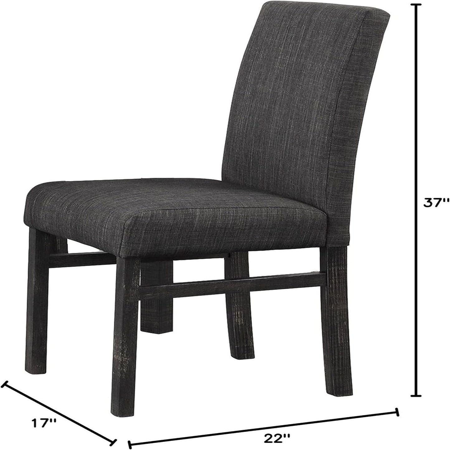 5 Piece Transitional Dining Set With Table And Upholstered Chairs