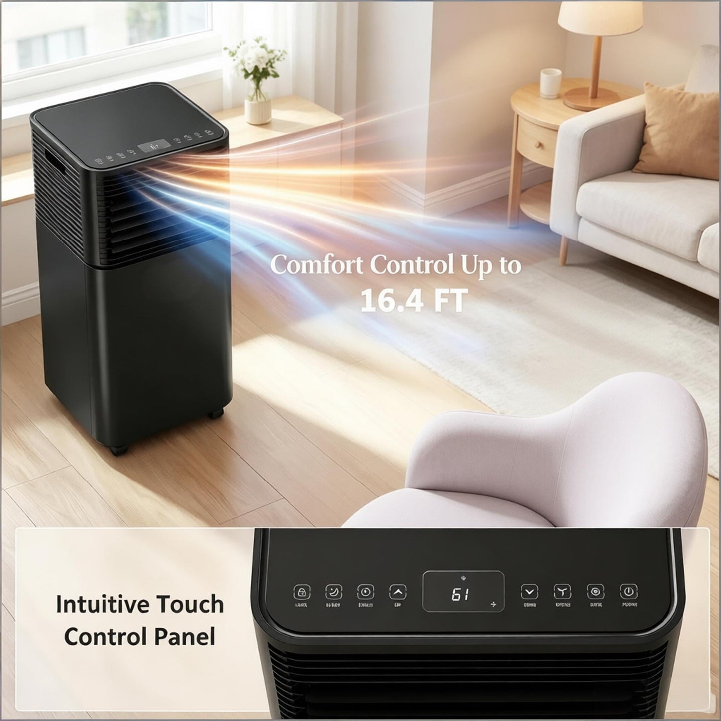 Mobile Air Conditioner with Wheels