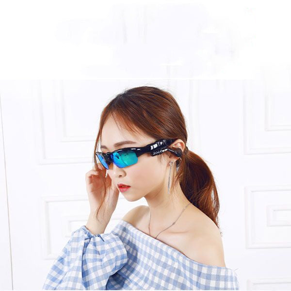 Midnight Black Titan Audio Specs | IPX4 Waterproof Smart Bluetooth 5.0 Sports Sunglasses with Wireless Mic & Open-Ear Audio