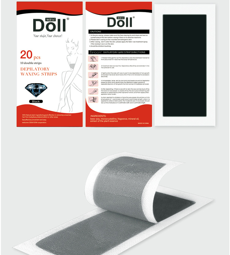 Non-woven depilatory wax paper