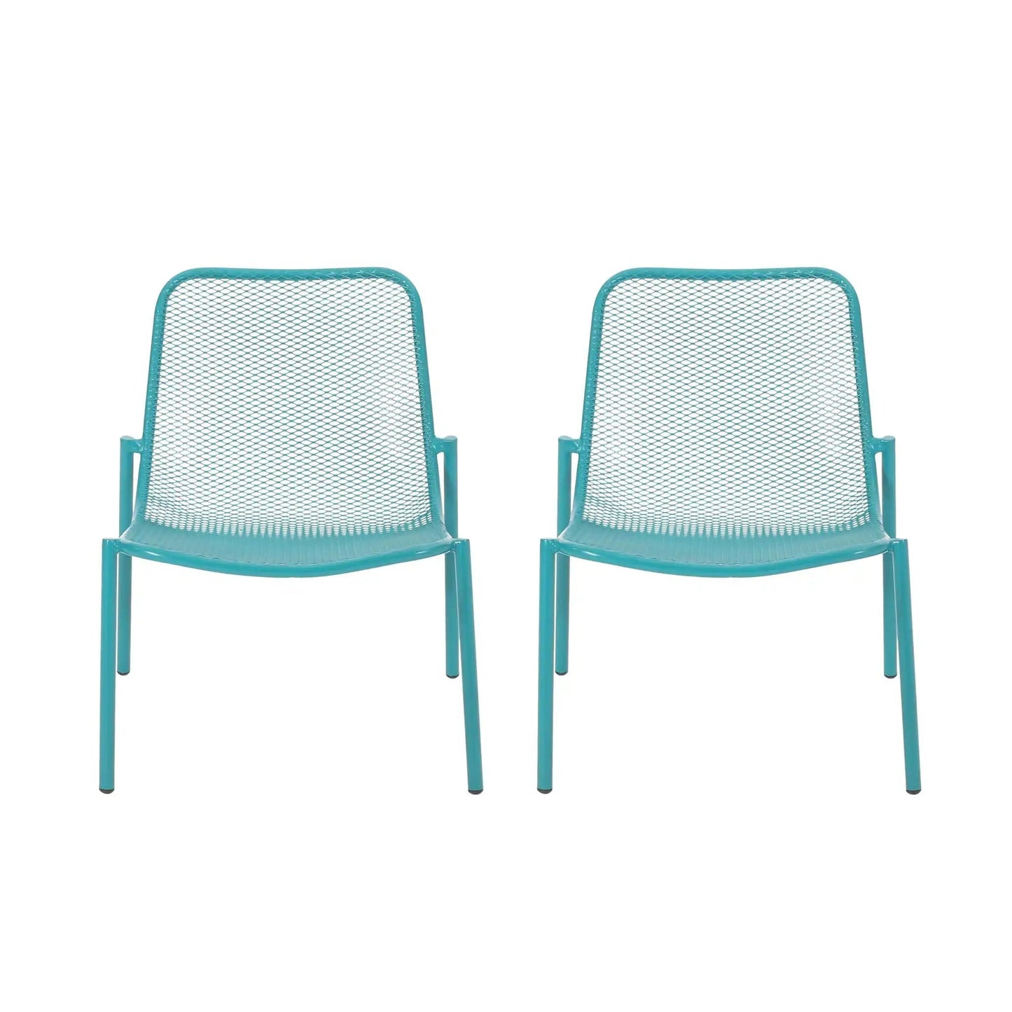 Outdoor Iron Chair With Mesh Design
