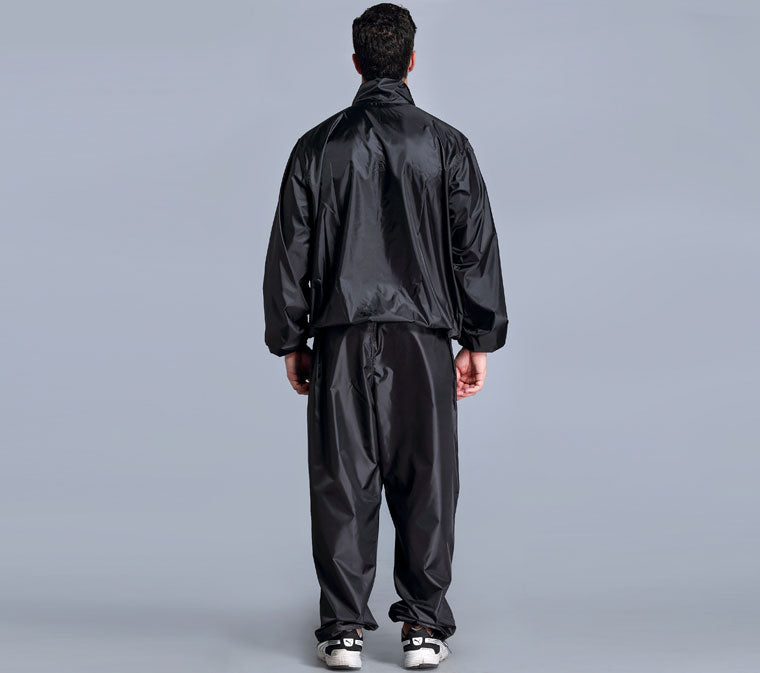 Men's Black Sweating Plus Size Exercise Suit