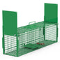 38in 2 Door Live Animal Cage Trap For Animals Under 18LBS Easy To Setup Humane Galvanized Iron Trap Cage For Raccoons Armadillos Groundhogs Muskrats O