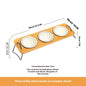 Pet Wooden Rack Multi-functional Ceramic Cat Bowl Anti-tumble Water Feeding Oblique Mouth Easy To Clean