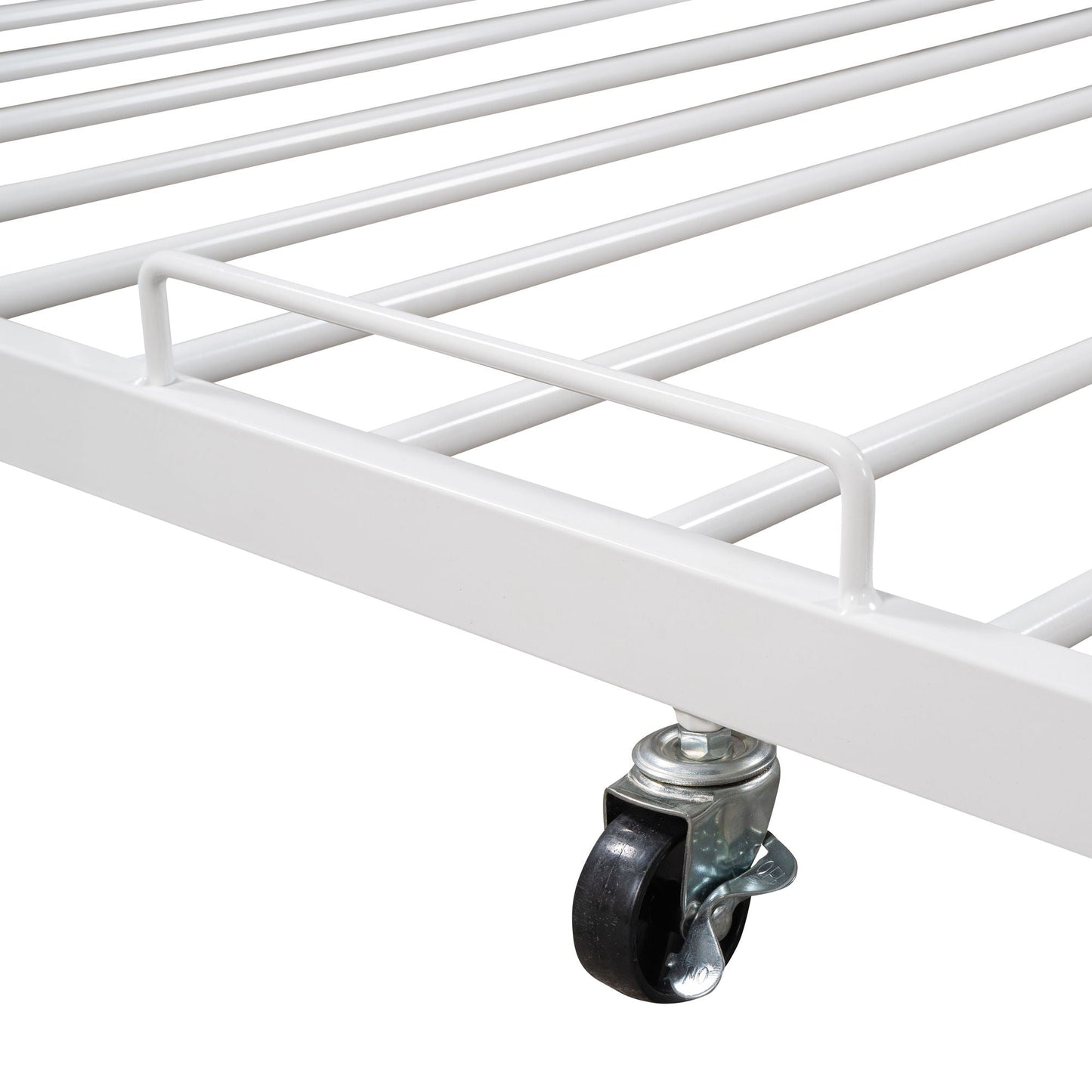 Platform Bed Frame With Trundle, USB Ports And Slat Support, No Box Spring Needed