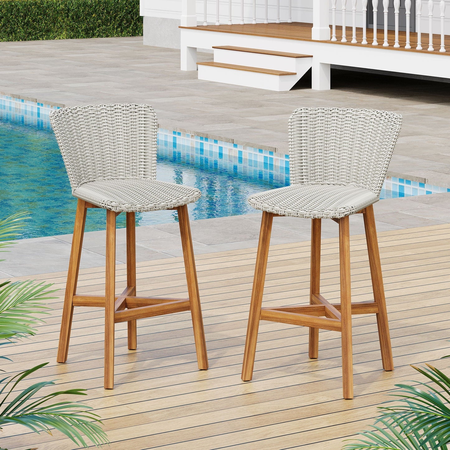 Lymington Outdoor Bar Stool Set of 2
