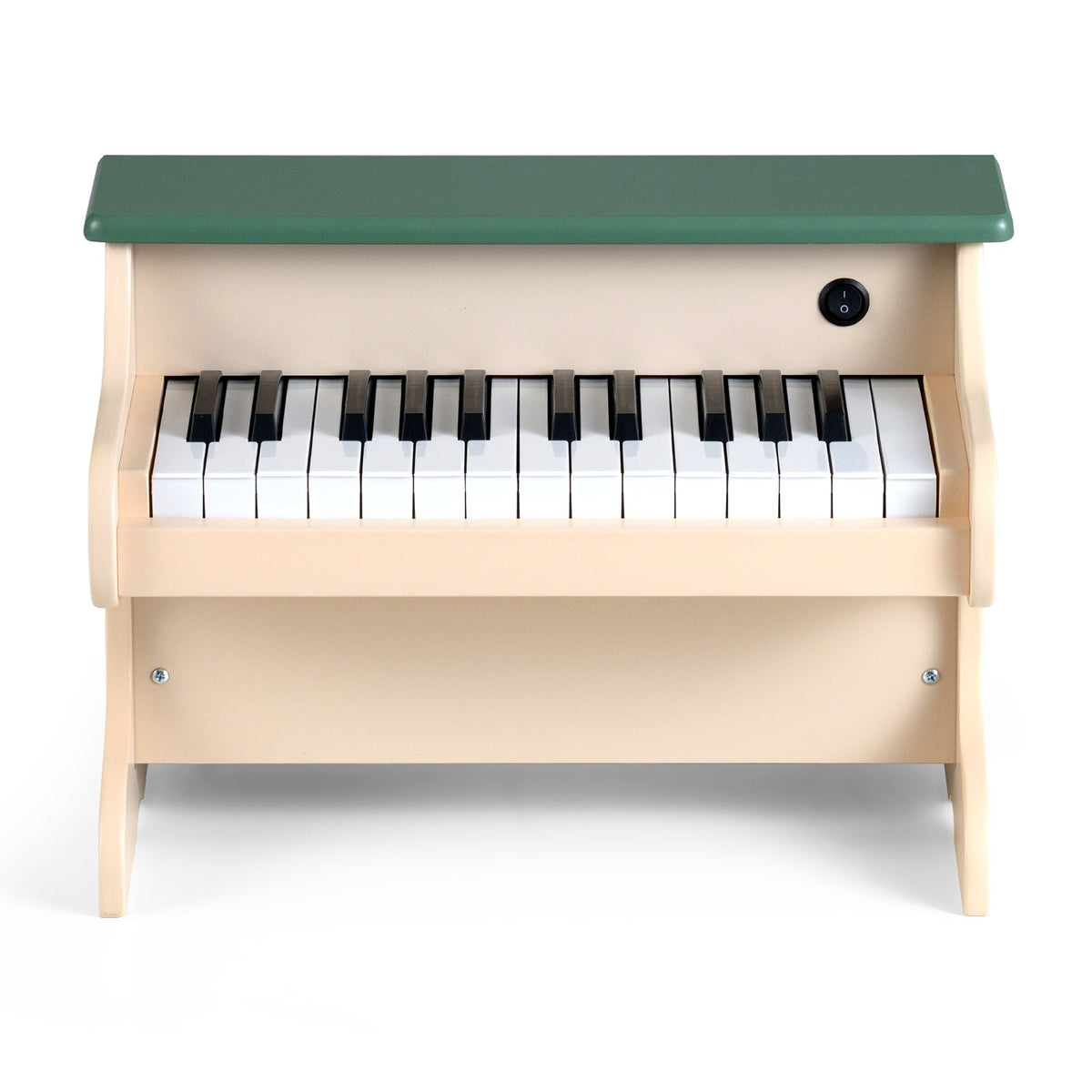 25 Keys Kids Piano Keyboard Wooden Digital Piano Toy with Removable Music Stand-Green
