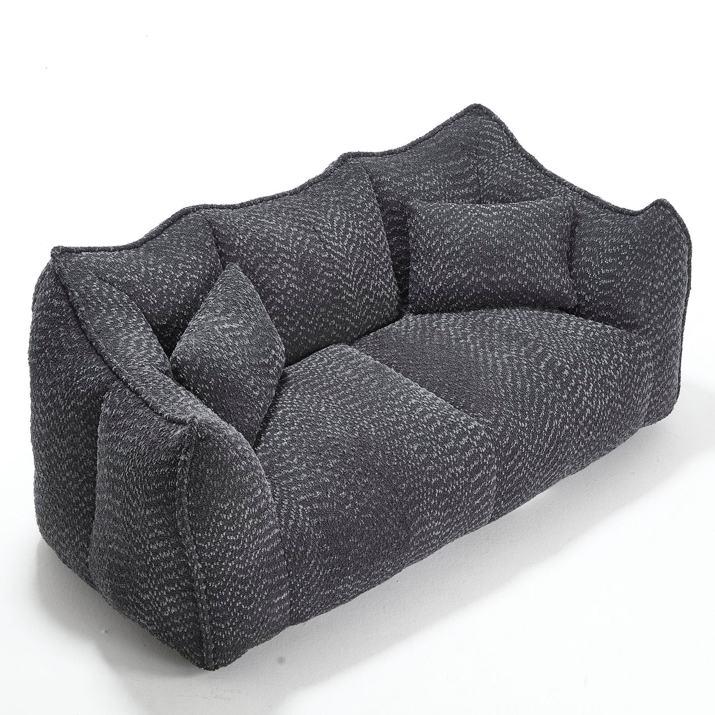 Comfortable Dual Beanbag Chair With High Resilience Foam Core For 2 People