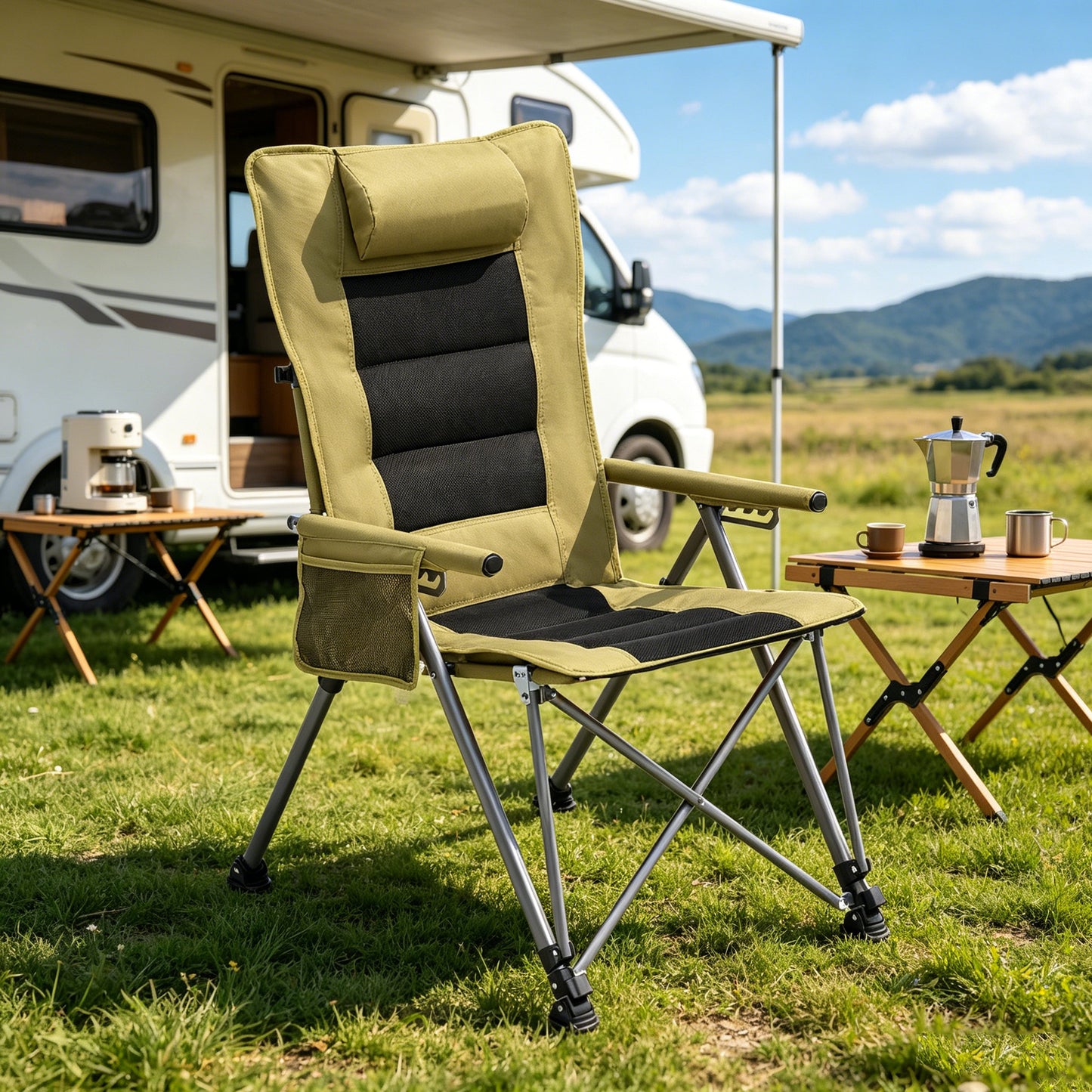 5-Position Adjustable Reclining Camping Chair