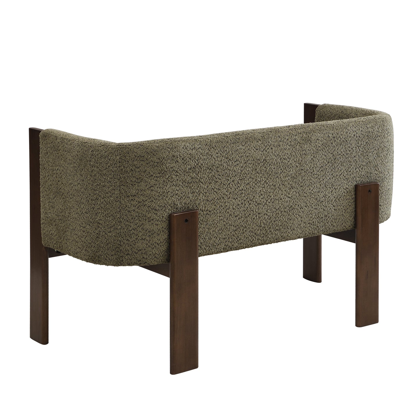 48.5" Upholstered Solid Loveseat (Walnut+Green)